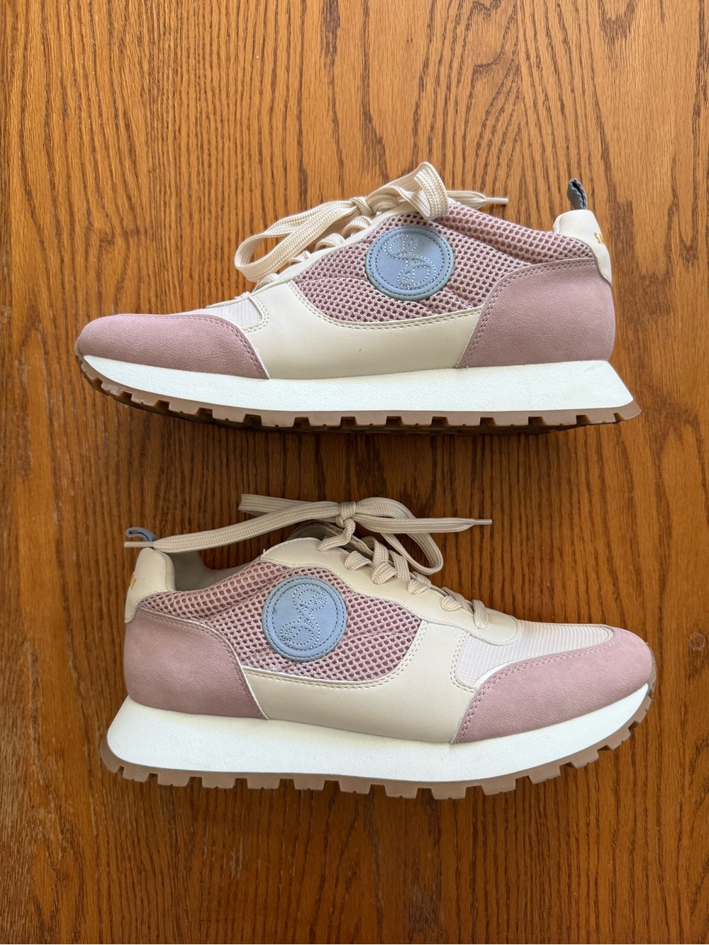 Sam & Libby Pink and Cream Women's Fashion Sneakers